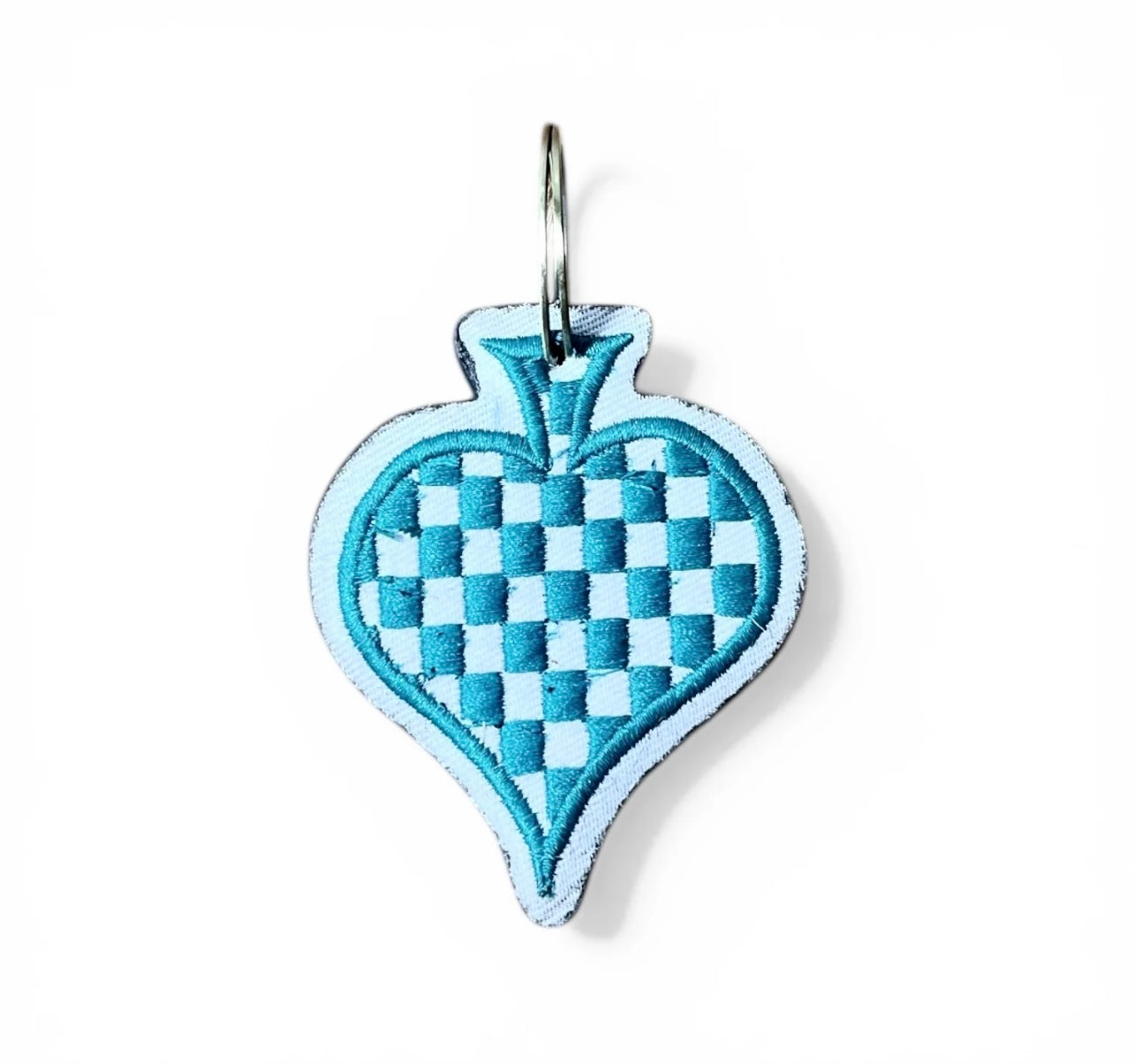 Spades Cowhide Keychain