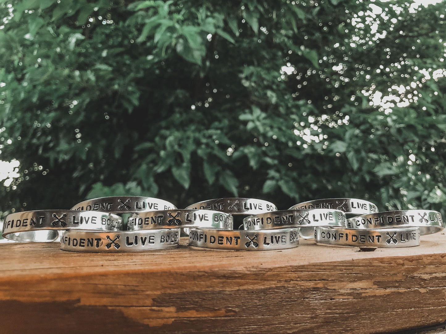Live Confident, Live Bold Cuffs