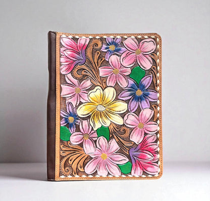 Bouquet Tooled Leather Folder