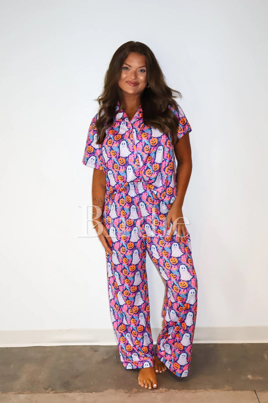 Purple Ghost PJ Pants Set