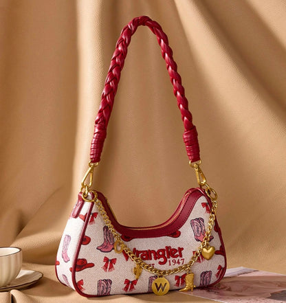 WRANGLER RODEO ICONS BRAIDED HANDLE SHOULDER BAG