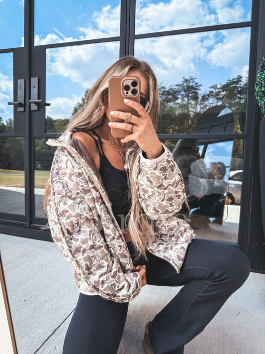 PREORDER Cozy Cloud Jacket in Duck Camo