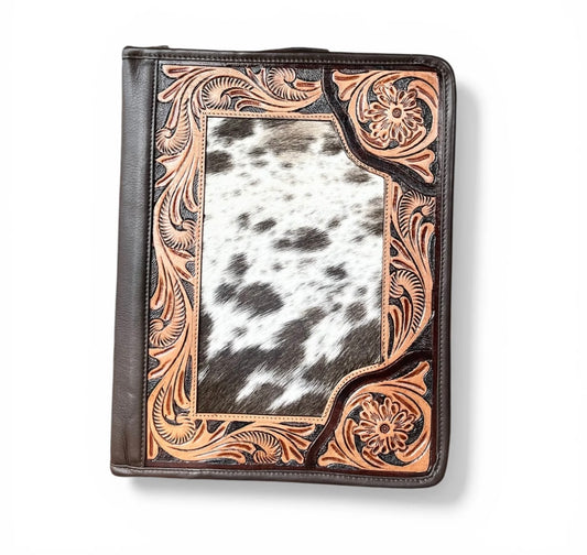 Tooled Leather & Cowhide Planner