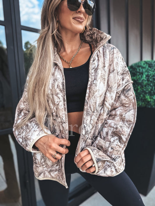 PREORDER Cozy Cloud Jacket in Dark Camo