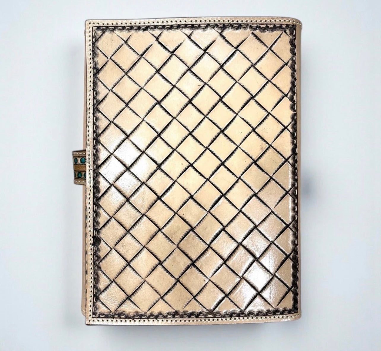 Horse Tooled Leather & Cowhide Bible Cover