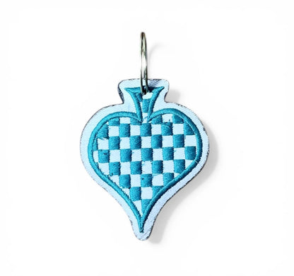Spades Cowhide Keychain