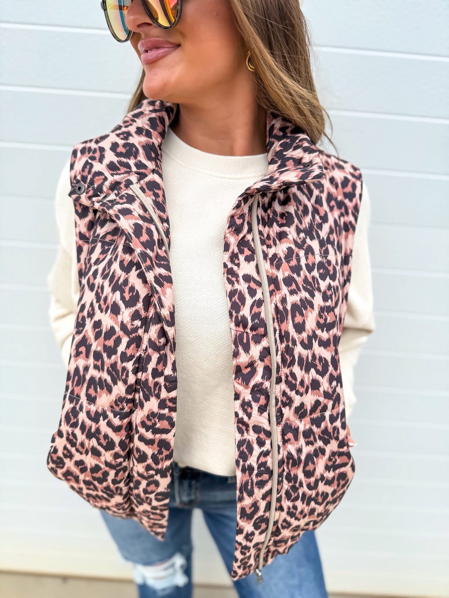PREORDER Leopard Puffer Vest