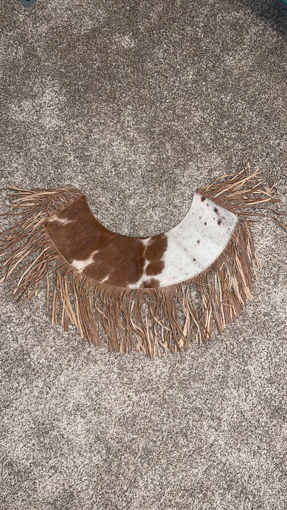 Tan Cowhide Fringe Capelet